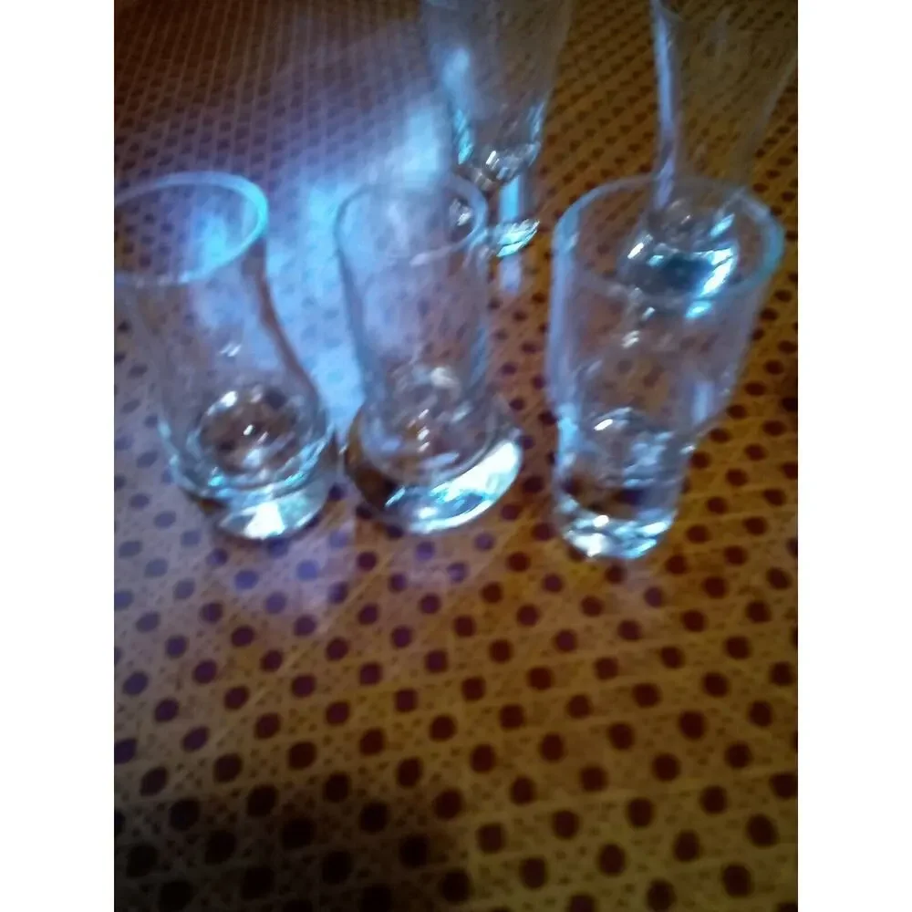 Set of 6 Vintage Assorted Shot Glasses.